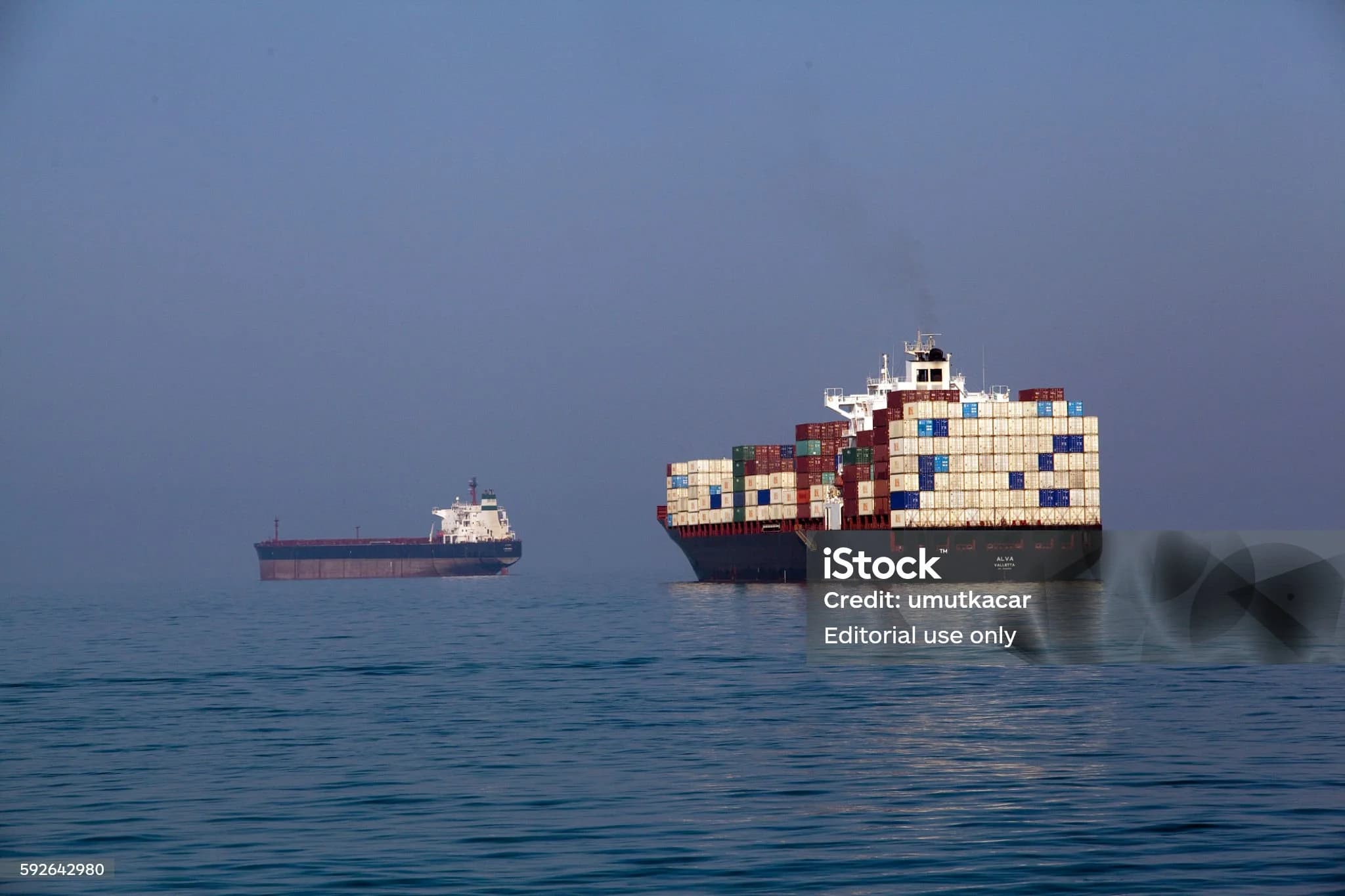 Oil tankers anchored in the Gulf of Oman waiting for safe passage through the Strait of Hormuz, April 2026